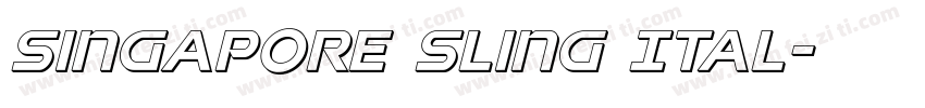 Singapore Sling Ital字体转换